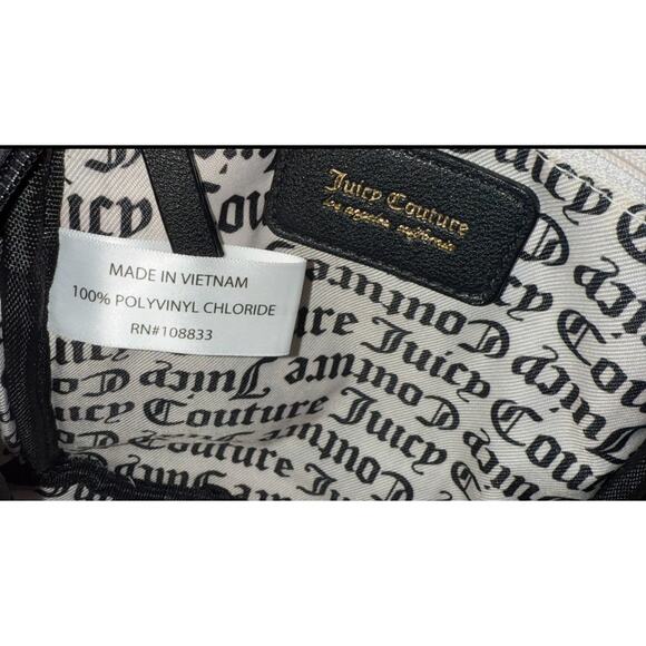 Juicy Couture Mini Backpack Black Faux Leather Gold Hardware New with Tags - Picture 7 of 8
